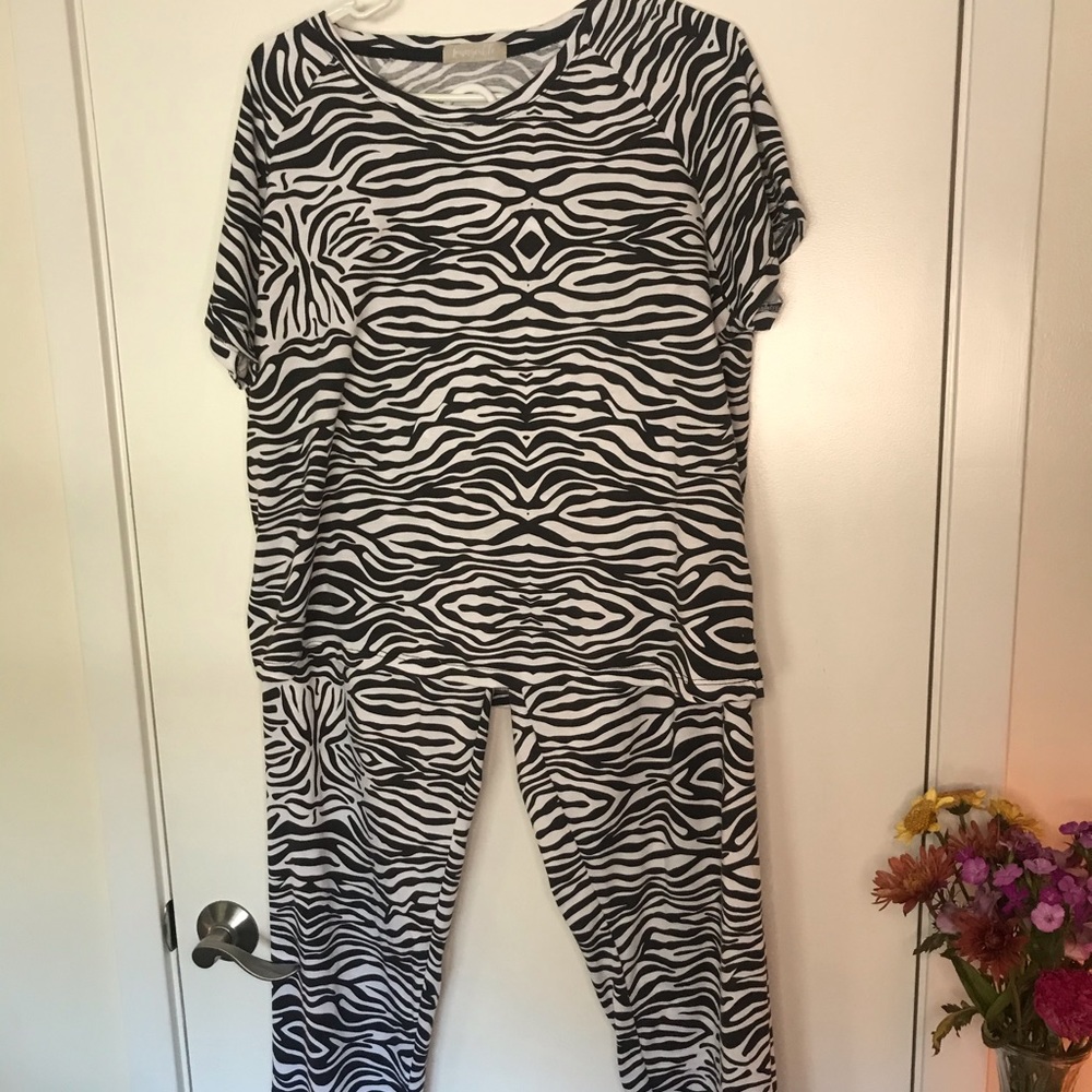ASOS Zebra Cotton Pajama Set